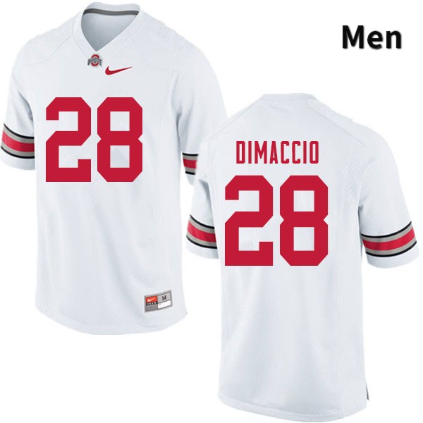Ohio State Buckeyes Dominic DiMaccio Men's #28 White Authentic Stitched College Football Jersey
